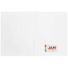 JAM Paper Chemises de présentation au fini mat avec deux pochettes, 9 x 12 po, blanc, 12/paquet-2 pochettes