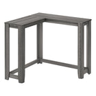 Monarch Specialties - 3658 Table D'Appoint Console De Coin 36 po L - Gris-Table d'entree avec un design d'angle unique dans une finition gris.