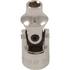 Gray Tools – Douille cardan, 6 pans, longueur standard, à prise 10 mm x 1/4 po, fini chromé-Taille : 10 mm