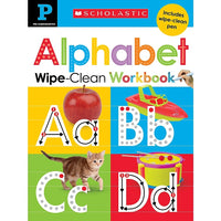 Scholastic - Wipe-Clean Workbook - Jeunes Apprenants - Alphabet - Prématernelle-Cible l'apprentissage des lettres majuscules et minuscules, tout en encourageant le développement du langage chez les enfants