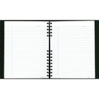Blueline® – Cahier de notes NotePro, 9 1/4 po x 7 1/4 po, noir genre autruche, 192 pages-Comprend pochette de rangement, onglets autoadhésifs et feuille d'index
