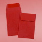 JAM Paper - Enveloppes à monnaie nº 1, 2,25 x 3,5 po, papier recyclé Brite Hue rouge, 50/paquet-Fermeture gommée