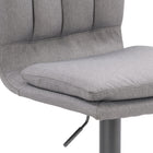 CorLiving - Tabouret de bar touffeté réglable tapissé gris Palmer - lot de 2-Mécanisme de pivotement à 360° pour faciliter les mouvements