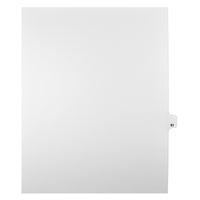 Markmaker - Intercalaires imprimes Legal, Blanc, 1/25th coupe, format lettre, sans trous, 25 tabs/PQT, 5 PQT/Boite, Numero 91-Intercalaires imprimes Legal