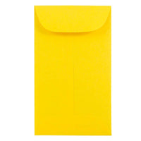JAM Paper Enveloppes à monnaie no 6, 3 3/8 x 6 po, papier recyclé Brite Hue jaune, 500/paquet-Enveloppes à monnaie