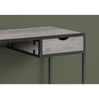 Monarch Specialties - 7217 Bureau 42 po - Gris/Metal Gris Fonce-Design compact et style contemporain idéal pour les petits bureaux à domicile