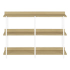 Monarch Specialties - 2222 Table D'Appoint 48 po L - Console Naturel/Metal Blanc-Garantie : 1 an limite pour les pieces