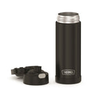 Bouteille Funtainer de Thermos, 470ml Noir Mat-Couvercle-pression durable