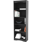 Sonax – Bibliothèque de 72 po de la collection Hawthorn, noir minuit-Tablettes ouvertes pour livres et DVD, ou pour une touche personnalisée