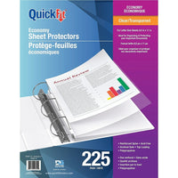 QuickFit Économie, chargement par le haut, format lettre, transparent-3 trou percé à l'intérieur d'un ajustement standard classeur