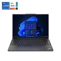 Lenovo - Ordinateur portable 16" Lenovo ThinkPad E16 Gen 1 - Intel Core i7-1355U - SSD 512 Go - RAM 16 Go - Windows 11 Pro - Anglais - Noir graphite-Prêt à profiter au maximum de votre journée