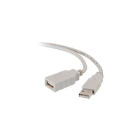 C2G – Câble de rallonge USB 2.0 A Mâle vers A Femelle, 2 m/6,5 pi blanc-Augmentez la portée de votre câble USB A/B