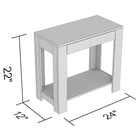 Safdie & Co. 24L Table D’Appoint - Blanche 1 Tiroir 1 Étagère-Facile à assembler.
