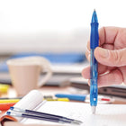 BIC - Stylos Gelocity à encre gel à pointe rétractable - 0,7 mm, bleus - Paquet de 12-Pointe moyenne 0,7 mm