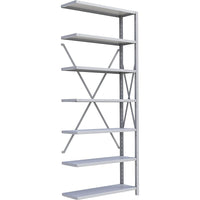 Metalware – Étagère enclenchable RK332, 7 tablettes, 36 x 12 x 88 (po), gris pâle-Système de tablettes ajustables offrant un espace de rangement solide, mais économique qui convient à vos besoins