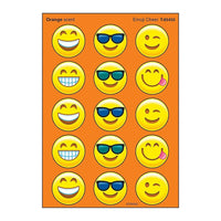 Trend Enterprises Emoji Cheer/Orange Stinky Stickers-Des autocollants amusants et fantaisistes au parfum d'orange apportent de la joie en toute occasion, n'importe quel jour de l'année.