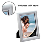 Elementals - Cadre photo - 5 po l x 7 po H (13 cm l x 18 cm H) - Perle blanche - Paquet de 10-Pour accrocher au mur ou afficher sur une table, soit en position verticale, soit en position horizontale