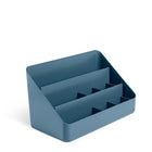 Poppin - Range-tout de tiroir, bleu ardoise-Organiseur de bureau et équipé de trois compartiments séparés et de séparateurs à ailettes coulissantes qui se déplacent horizontalement pour une plus grande flexibilité