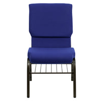 Flash Furniture – Chaise d’église Hercules de 18,5 po de large, compartiment de 4,25 po d’épaisseur, marine, structure dorée-Chaise d'église multi-usages