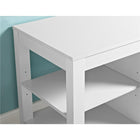 Ameriwood - Foyer électrique Parsons pour téléviseur d?une largeur jusqu?à 65 po, blanc-Donnez à votre salon un style impressionnant sans vous ruiner grâce au foyer électrique Ameriwood Parsons qui peut supporter un écran plat mesurant jusqu?à 65 po d?un poids maximal de 120 lb