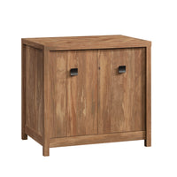 Sauder - Cannery Bridge Armoire utilitaire 2 portes - Sindoori Mango-Le rangement caché derrière les portes comprend une grande tablette réglable pour les livres, les classeurs et plus encore