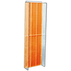 Azar Displays – Panneau d’accrochage à ailettes latérales, 44 x 14 po, orange (700350-ORG)-Pour une utilisation sur panneaux perforés ou panneaux muraux à lattes