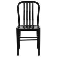 Chaise pour l’intérieur et l’extérieur, métal, noir (CH-61200-18-BK-GG)-Chaise moderne style industriel