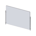 Mark Maker Rod Sneeze Guard - Acrylique transparent 1/4" - panneau de 42" Lx31,5"H- ensemble de tiges de 24"H - pas de passage-Distanciation sociale optimale entre deux groupes de personnes