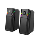 Havit - Haut-parleurs de jeu pour ordinateur - Alimentés par USB, éclairage RVB, entrée audio stéréo 3,5 mm-Haut-parleurs de sport électroniques 2.0, conçus pour les joueurs