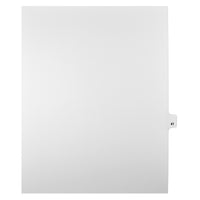 Markmaker - Intercalaires imprimes Legal, Blanc, 1/25th coupe, format lettre, sans trous, 25 tabs/PQT, 5 PQT/Boite, Numero 41-Intercalaires imprimes Legal