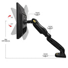 Double moniteur support de bureau Heavy Duty pour les écrans et moniteurs 17 - 27 po de North Bayou - F160-Verticale de distance: 10 po
