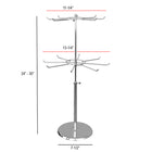 Eddie's - Présentoir à patères à deux niveaux et 16 crochets - Hauteur réglable - Chrome (300117-1)-Métal
