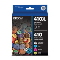Epson - T410 Cartouche d'encre - Capacités mixtes -  Emballage mixte – Noir et couleurs-Textes nets et couleurs brillantes pour des impressions de grande qualité, encre à séchage rapide