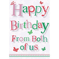 Rosedale – Cartes de souhaits et enveloppes, Happy Birthday From Both Of Us, 5 1/2 x 8 po, 12/paquet (15646)-Imprimé sur du papier cartonné non couché de haute qualité
