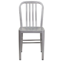 Chaise pour l’intérieur et l’extérieur, métal, argenté (CH-61200-18-SIL-GG)-Chaise moderne style industriel