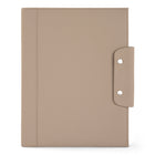 Tru Red Vegan leather minimal padfolio, Cream (WRC2396TR-CREAM)-Fermeture à bouton à pression