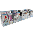 Azar Displays – Porte-brochures à 2 niveaux avec 16 pochettes et 3 pans, 2/paquet (252816)-Fabriqué en acrylique