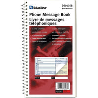 Blueline® - Livret de messages téléphoniques, 5-11/16 po x 11 po, 400 messages, bilingue-Ne perdez plus jamais un message important