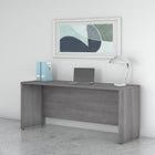 Bureau crédence 72 larg. x 24 prof. Studio C de Mobilier d’entreprise Bush - gris platine-Stratifié thermofusionné sur bois composite avec fini gris platine