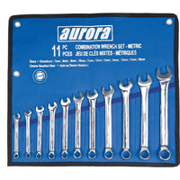 Aurora Tools – Ensemble de clés à combinaison, mesures métriques, 11 pièces-Acier en vanadium chromé pour plus de solidité et de durabilité