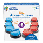 Learning Resources - Buzzers de réponse d'équipe-Buzz in et gagner avec cet ensemble de 8 buzzers de jeu télévisé conçus pour les jeux d'équipe !