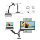 ShoppingAll Support à bras entièrement réglable pour deux écrans et adaptateur pour ordinateur portable - Noir-Compatible avec les modèles de montage VESA 75 mm x 75 mm ou 100 mm x 100 mm