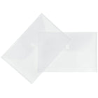 JAM Paper Enveloppes porte-documents format légal, fermeture à velcro, 9 1/2 x 14 1/2 po, transparent, paquet de 12-Ouverture : Livret