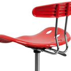 Flash Furniture – Tabouret de dessinateur avec siège tracteur éclatant de 30,5 po, tomate cerise (LF215CHYTOMATO)-Réglage pneumatique de la hauteur du siège