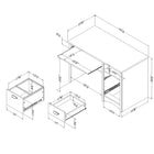 South Shore - Bureau Gascony, érable gris (11929)-Doit être complètement assemblé par 2 adultes (outils non inclus)