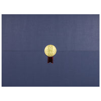 St. James - Porte-certificats/porte-documents - Sceau d'or avec un ruban rouge - bleu marine - paquet de 5-Ajoutez une touche d'élégance, de cérémonie et de sincérité à l'attribution de reconnaissance