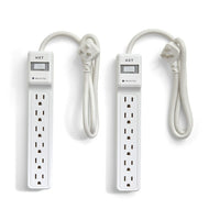 NXT Technologies - Protecteur de surtension NX54311-CA, 6 prises, blanc, paq./2-6 prises