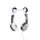 Planet Buddies - Écouteurs pour Enfants à Fourrure - Noir (Panda)-Kid Proof: Fabriqués à partir de matériaux résistants, ces écouteurs sont conçus pour résister à la manipulation, aux chutes et aux chocs. Ils sont livrés avec un sac de transport pour une utilisation conviviale, ce qui en fait d'excellents cadeaux pour les filles ou les garçons