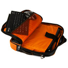 Classic Clamshell Sacoche pour Ordinateur Portable 11,6 po, Noir et Orange-Sacoche pour ordinateur portable légèrement en nylon conçue pour protéger votre appareils électroniques des chocs et des rayures.