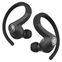 JLab Audio Écouteurs Sport Bluetooth - Noir/Rouge-Micro intégré à suppression d'écho vous permet d'avoir des appels téléphoniques sans fil et une télécommande sur l'écouteur met le contrôle de la piste, jouer